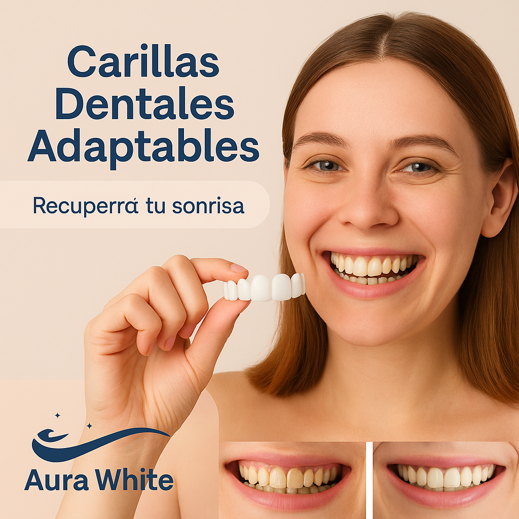 PRÓTESIS DENTALES ADAPTABLES + TIRAS BLANQUEADORA DE REGALO