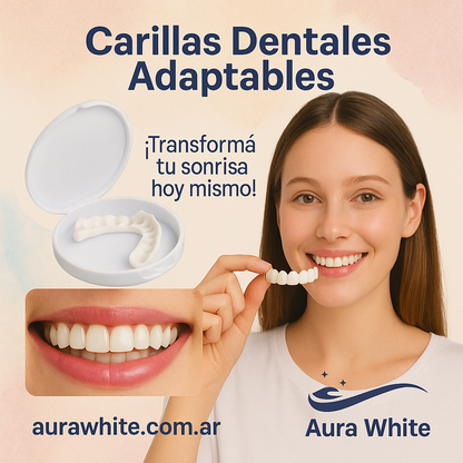 PRÓTESIS DENTALES ADAPTABLES + TIRAS BLANQUEADORA DE REGALO